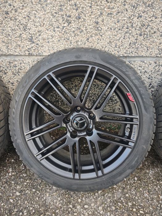 17" оригинални джанти "AEZ", свалени от Mercedes W204, 5х112, /ВАГ/, с датчици за налягане в гумите