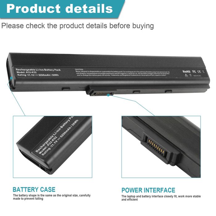 Baterie laptop A32-K52 pentru ASUS A52F A52J K52F X52N
