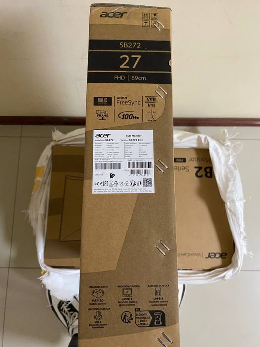 Monitor Acer 27" KA272 Monitor 100Hz 1mc FHD (1920x1080