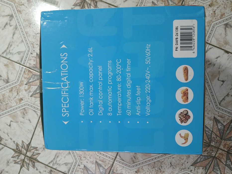 Friteuza Star-Light Airfryer DAFB-2613BL, 1300W, 2.6L - Sigilat!