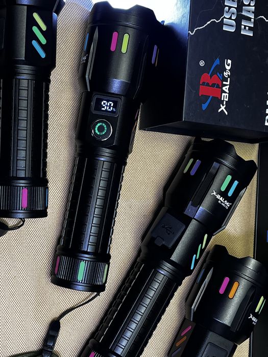 Най мощния Led тактически алуминиев фенер Li-ion power bank Tactical