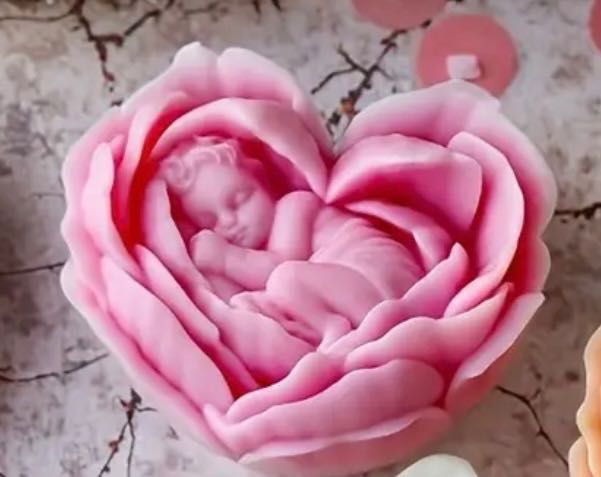 Свещ мече/цветя/ бебе