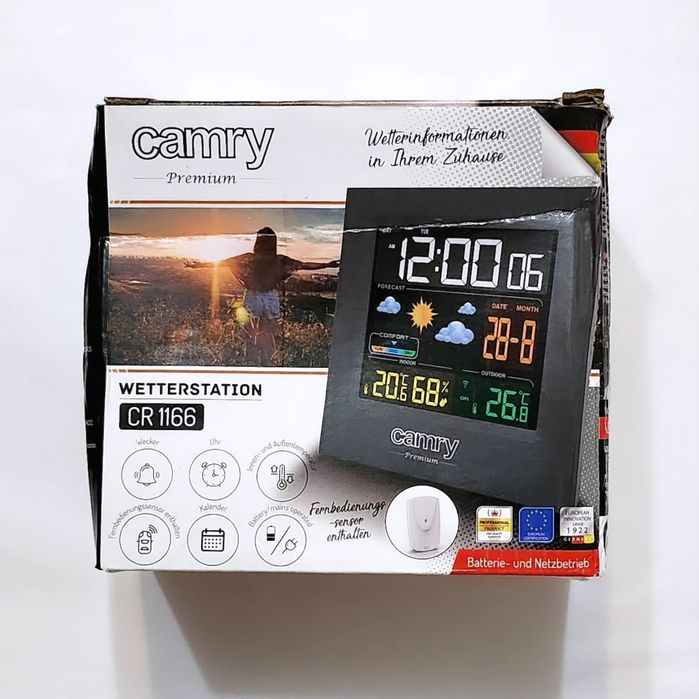Camry CR 1166 digitaalne ilmajaam Must Elektritoide/akutoide - Termo- ja hügrome