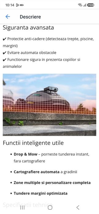 Robot de tuns gazonul  AI  MAMMOTION