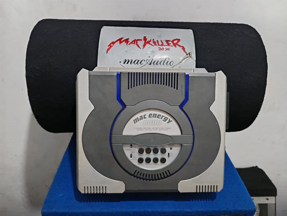Pachet stație și subwoofer mac audio tun de bass masina amplificator audio auto