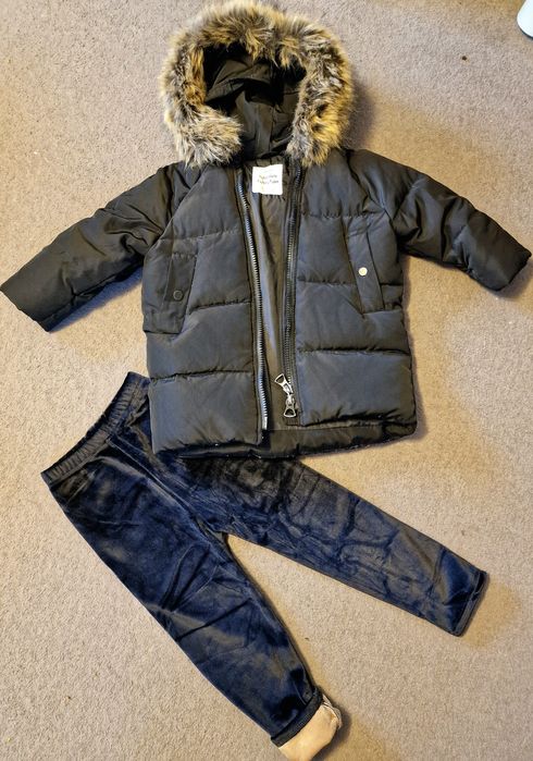 Geaca Zara gluga  blana  110/116