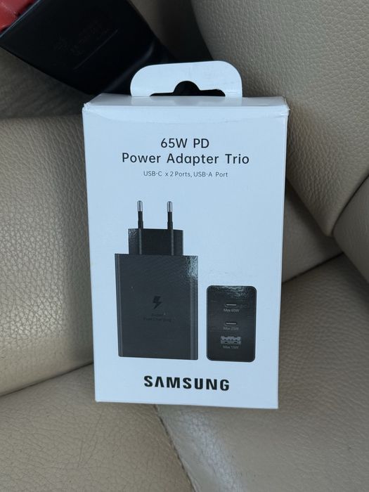 Adaptor Samsung 65W EP-T6530 Trio/Usb-C+A•NOU•Super Fast Charging