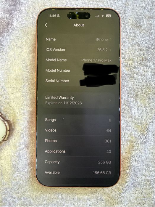 Iphone 17 pro max 256gb