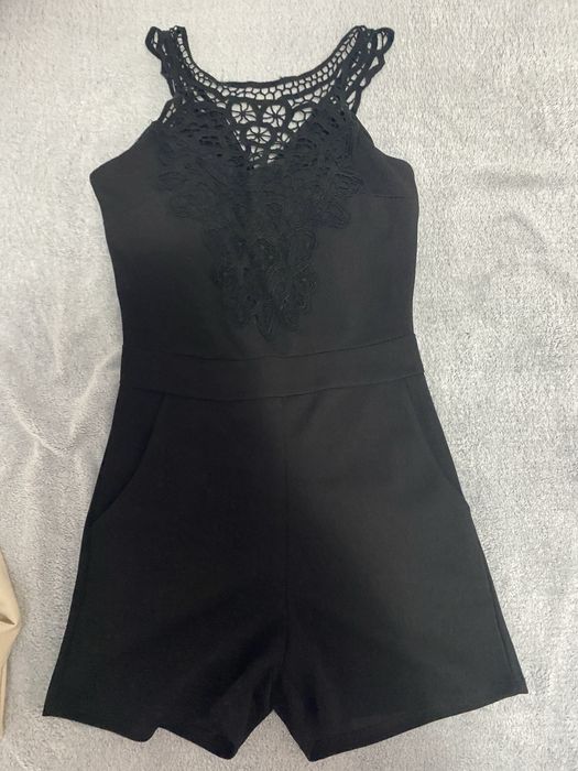 Дамски черен гащеризон