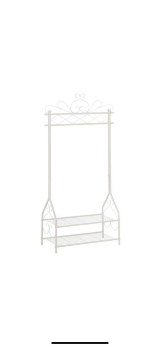 Suport umerase/haine, metalic, sina de agatat, doua rafturi 92x41