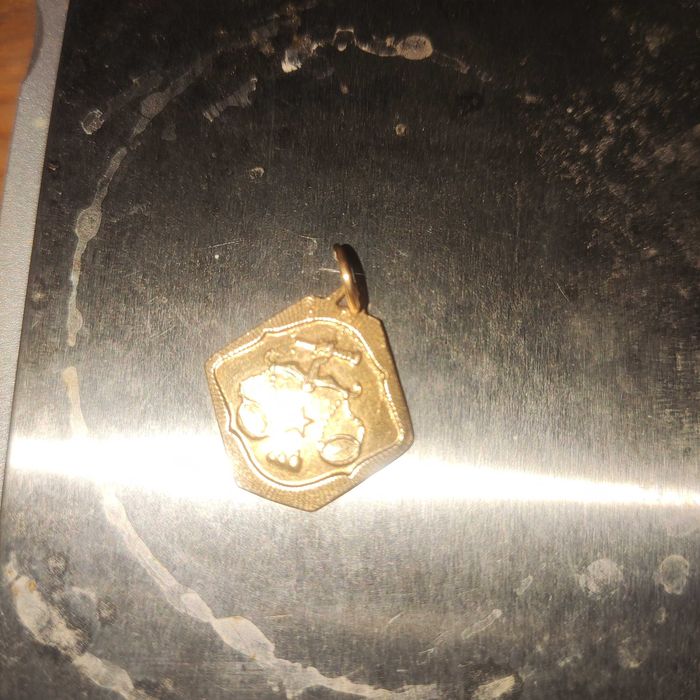 Златна плочка Везни ръчна изработка