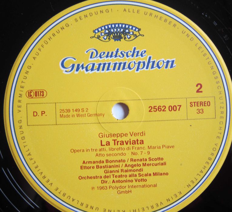 vinil rar La Traviata Verdi, Antonino Votto 200 ani Teatro Alla Scala