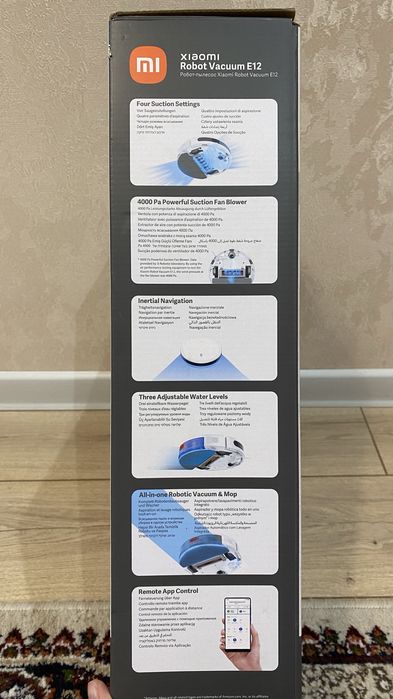 Продаётся робот пылесос Xsiaomi vacuum E12 с функцией влажной уборки..