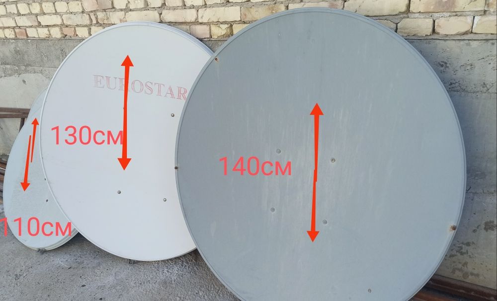 Спутниковое офсетная антенна 110см. 130см. 140см..