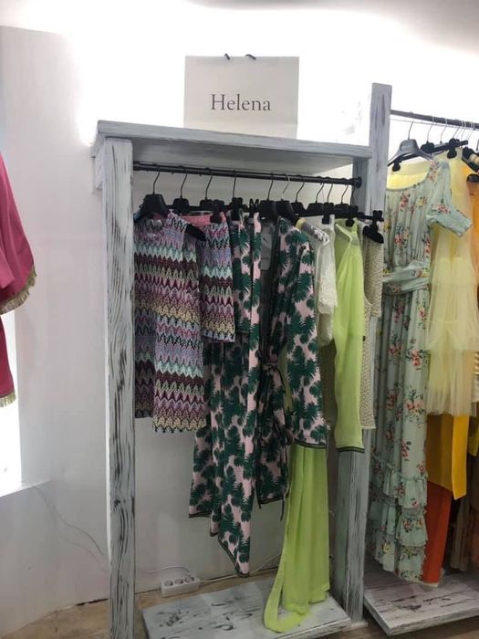 Helena fashion house сет от къси панталонки и кафтан с колан и лента  Cliche