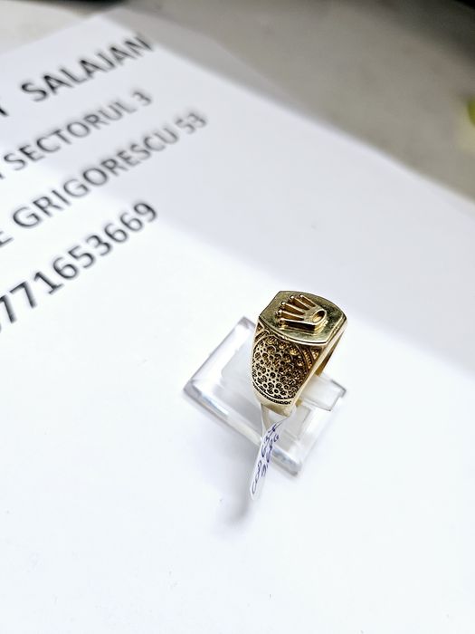 Vand inel barbatesc din aur 14 k 9.68 g cod 637
