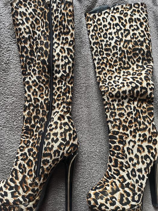 Cizme lung pentru dama leopard