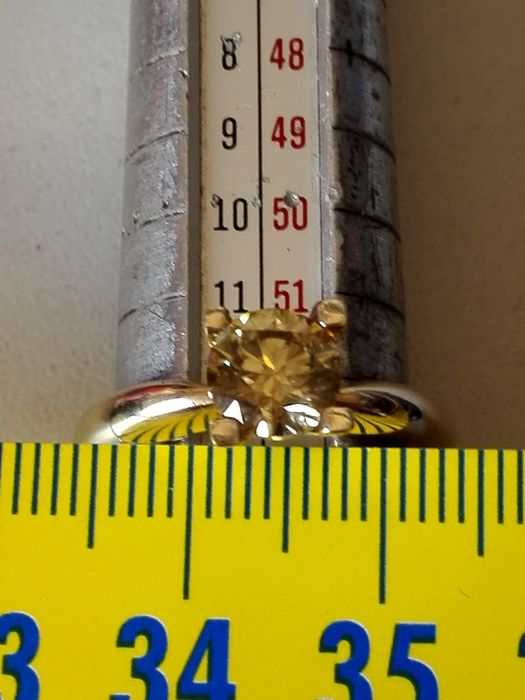 Vind inel din aur 14kt cu diamant 1,25ct