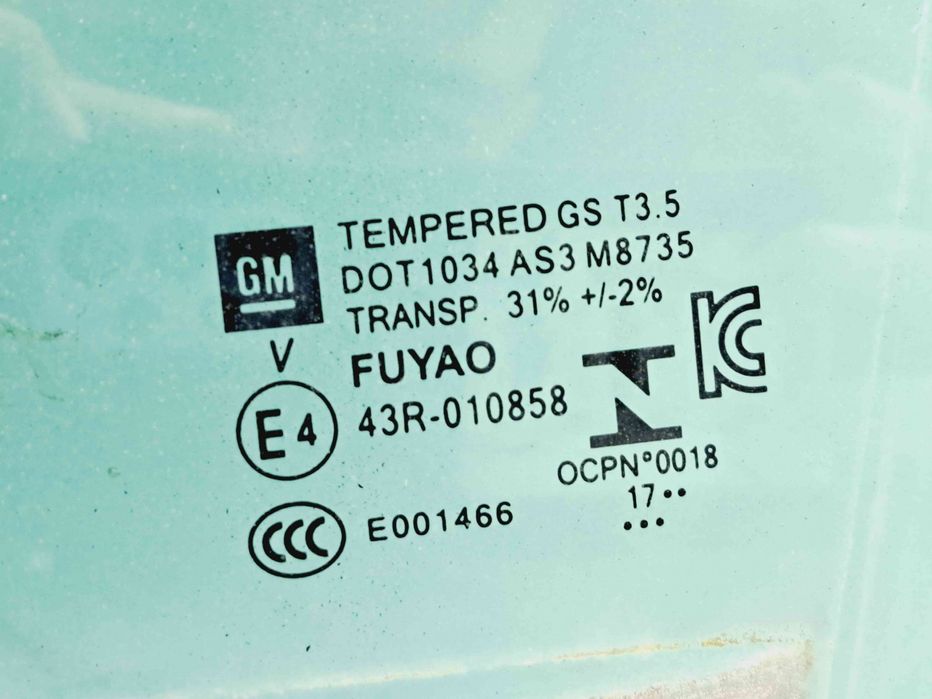 Geam usa stanga spate Opel Astra K Hatchback [Fabr 2015-2022] OEM