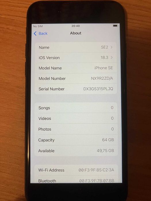 iphone SE2 64GB utilizat