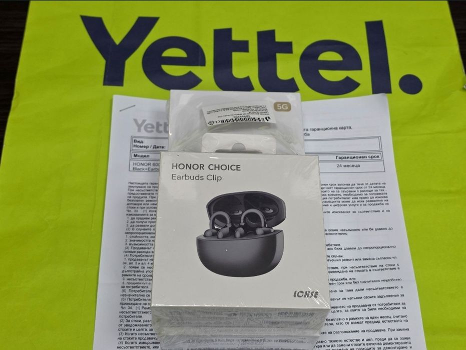 ЗАПЕЧАТАН 512GB Honor 600 5G Гаранция Yettel 2029г. Black / Черен