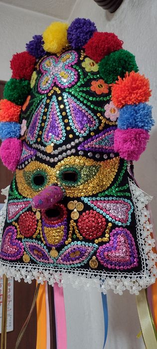 Кукерска маска, гугла, уникат, арт, ръчна бродерия