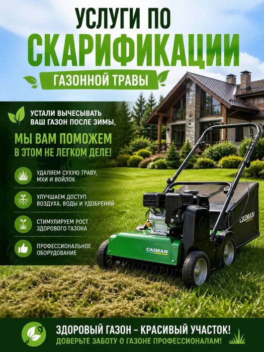 Скарификация газонной травы