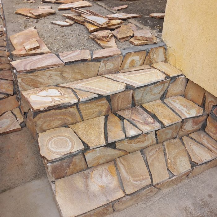 Лепене на камък, каменна облицовка гнайс довършителни ремонти