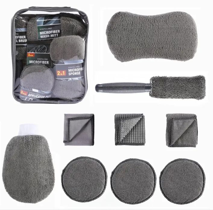 Набор инструментов для чистки автомобиля из 9 предметов