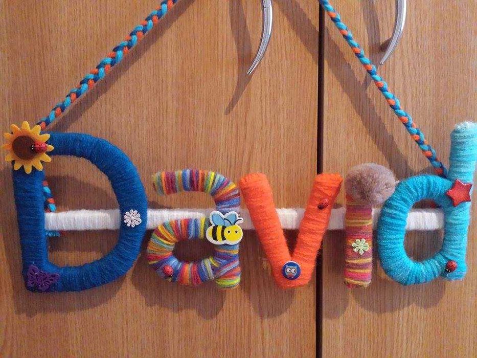 Nume personalizate din ata colorata