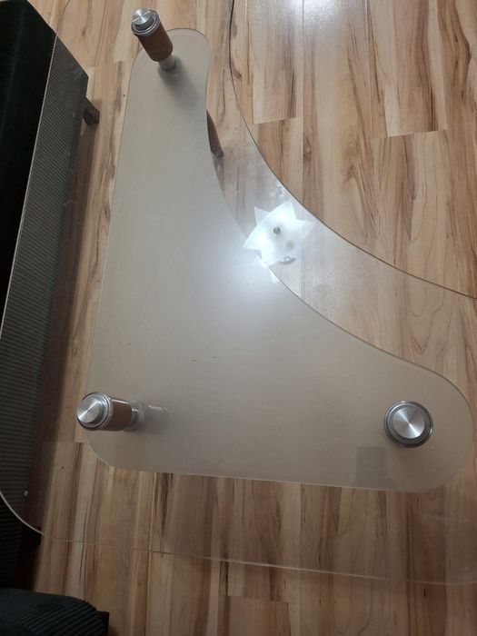 Холна и офис маса стъкло и дърво