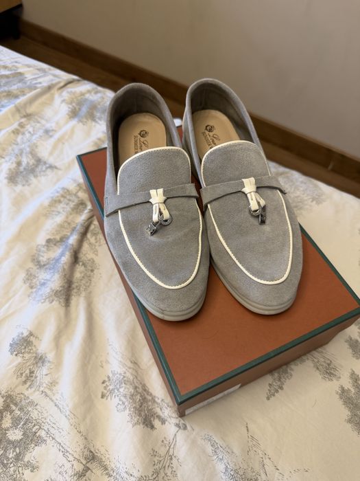 Loro piana мокасини сиви 37 номер