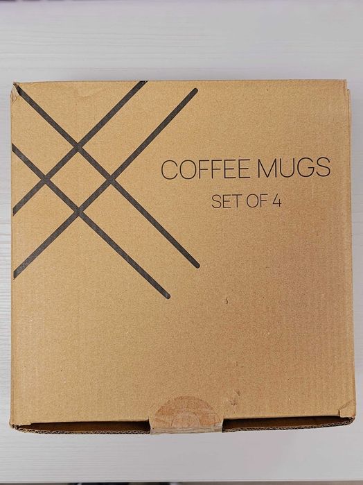Set 4 căni ceramică premium Ava Nord – Noi în cutie, 340 ml