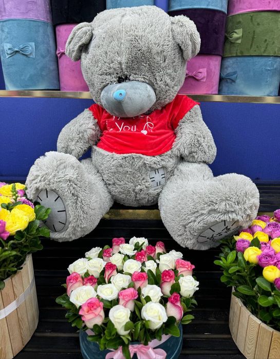 Shar Gul Teddi Teddy (hasanboyda dokon)mandarin buket