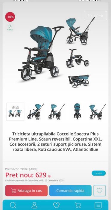 Tricicleta coccolle spectra plus