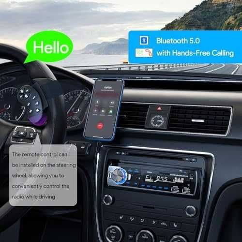 Ново Автомобилно радио Bluetooth 5.0 RDS FM USB TF 1DIN кола автомобил