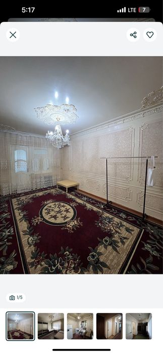 2-комнатная в чиланзаре, напротив мечети ИЛОН ОТА, 1 этаж