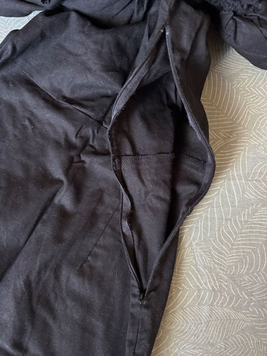 Нова черна ленена рокля H&M