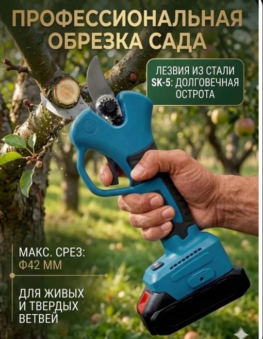 Секатор аккумуляторный TASKO 2Ач