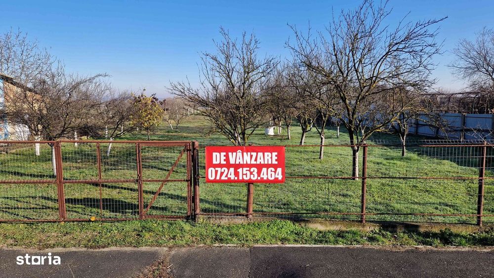 Vanzare teren 9654 mp, deschidere 27m, comuna Dobra, sat Dobra