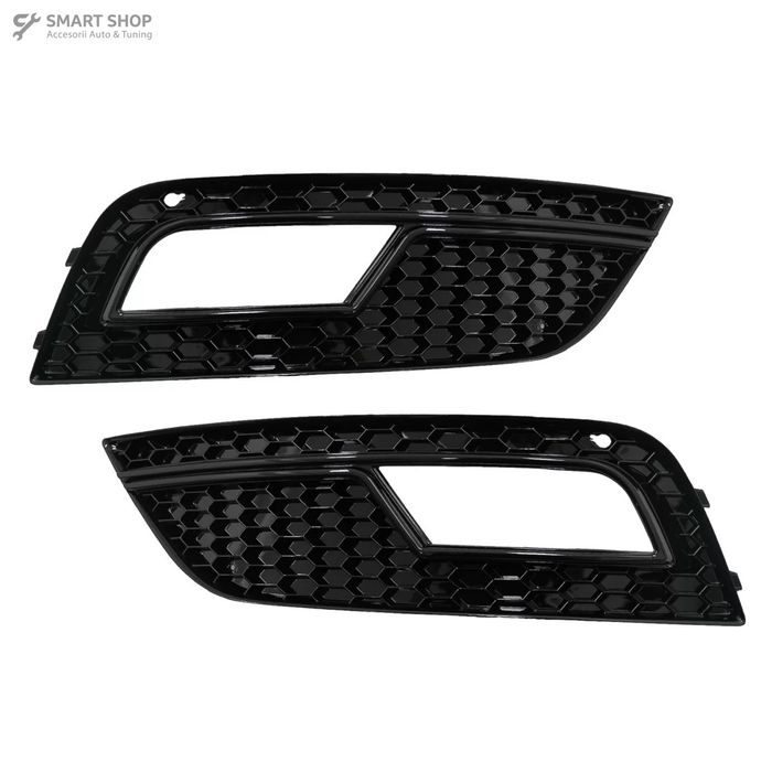 Grile Proiector Audi A4 B8 facelift (2012-2015) RS4 Design Negru Lucio