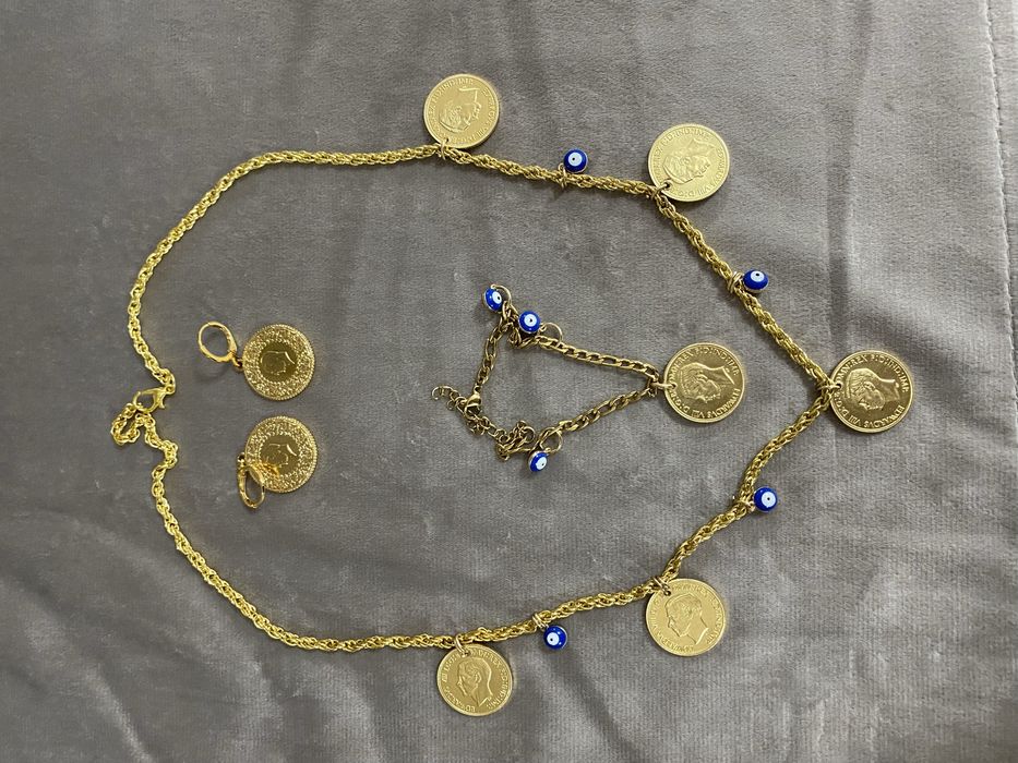 Monede mari mici franc iosif  placate cu aur 24k