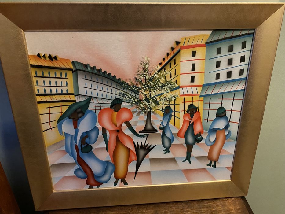 Маслена картина градски пейзаж