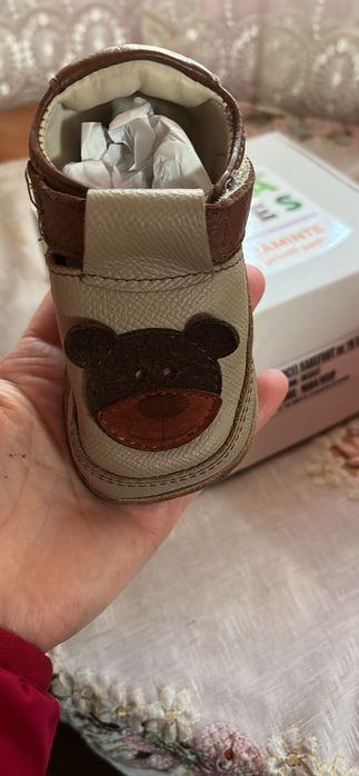 Vand papucei Primii pasi,,, barefoot piele naturala