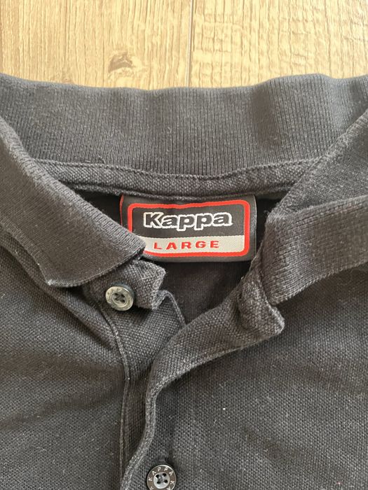 Polo Kappa L, negru, logo brodat