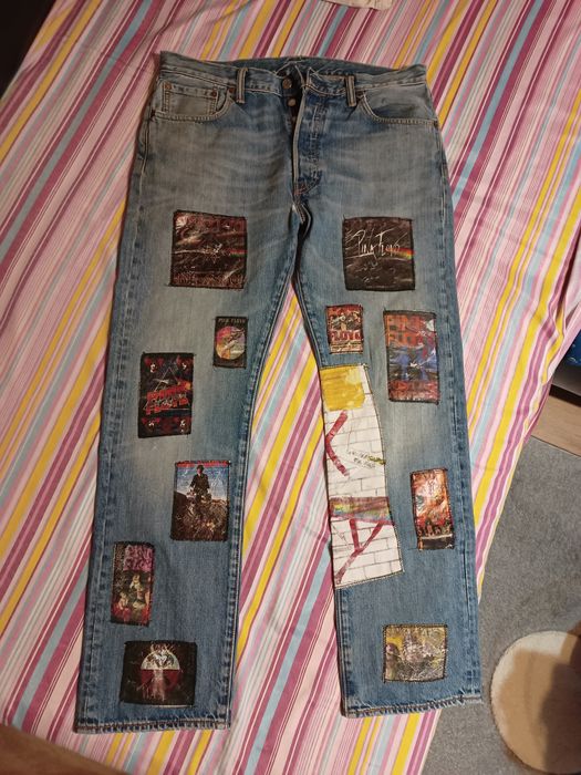 Blugi retro Levi's Strauss Pink Floyd Edition/ autentici