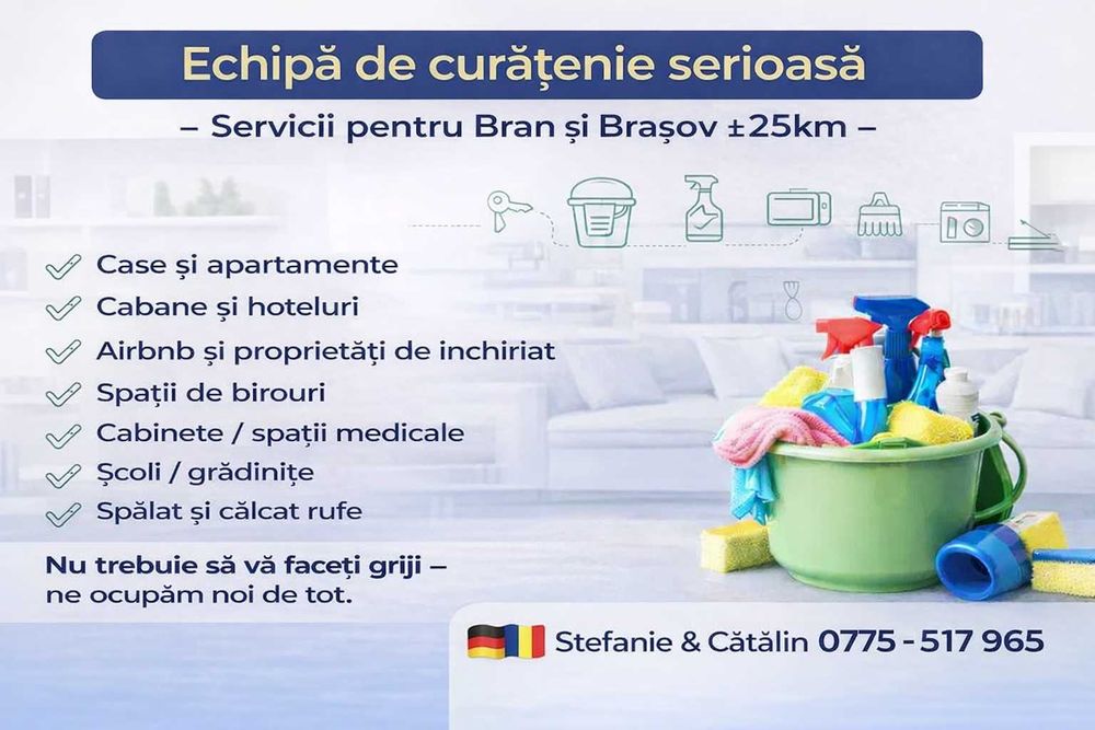 Curățăm tot! Case, apartamente, canapele, saltele - Brașov +-50km