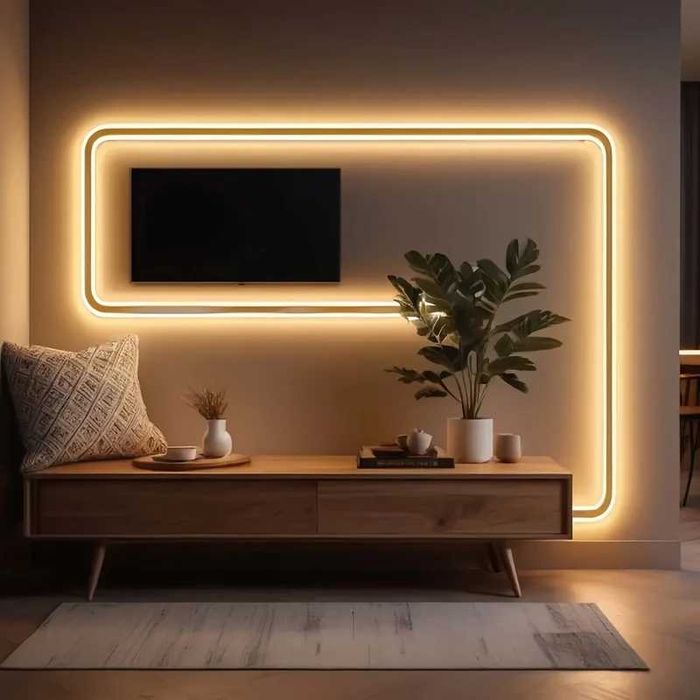 Неонова LED лента димируема светодиодна лента топла бяла водоустойчива