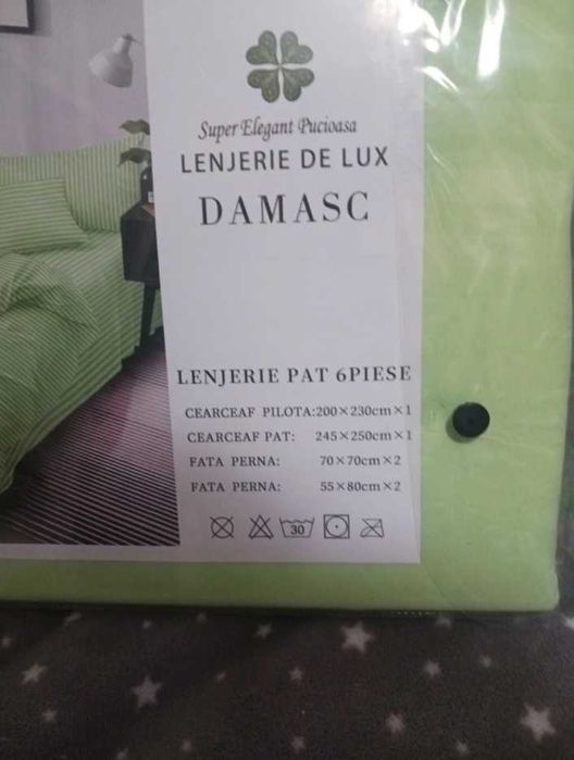 Lenjerie pat dublu Pucioasa DAMASC