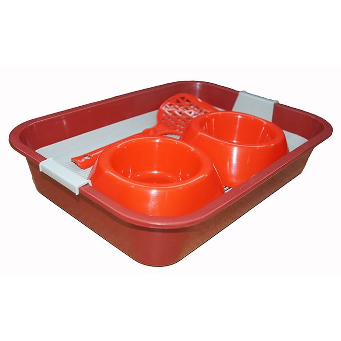 Набор для кота. Лоток, 2 миски и совок. Доставка.